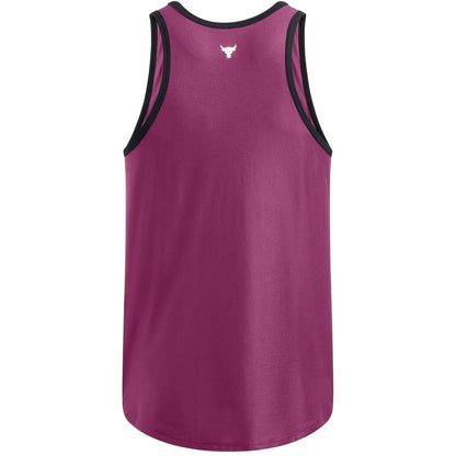 Purple - Back - Under Armour Mens Project Rock Scoop Neck Tank Top