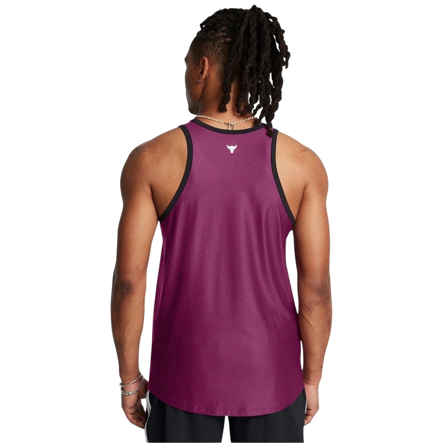 Purple - Lifestyle - Under Armour Mens Project Rock Scoop Neck Tank Top