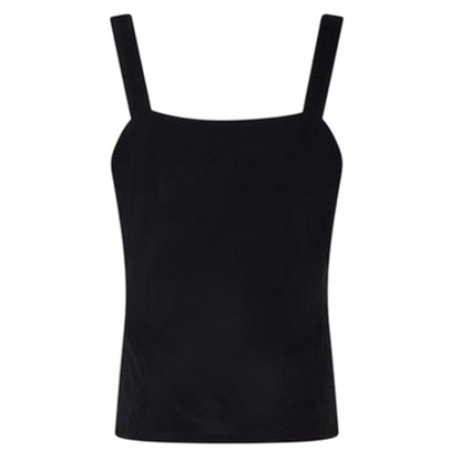 Black - Back - Biba Womens-Ladies Kayla Plain Tank Top