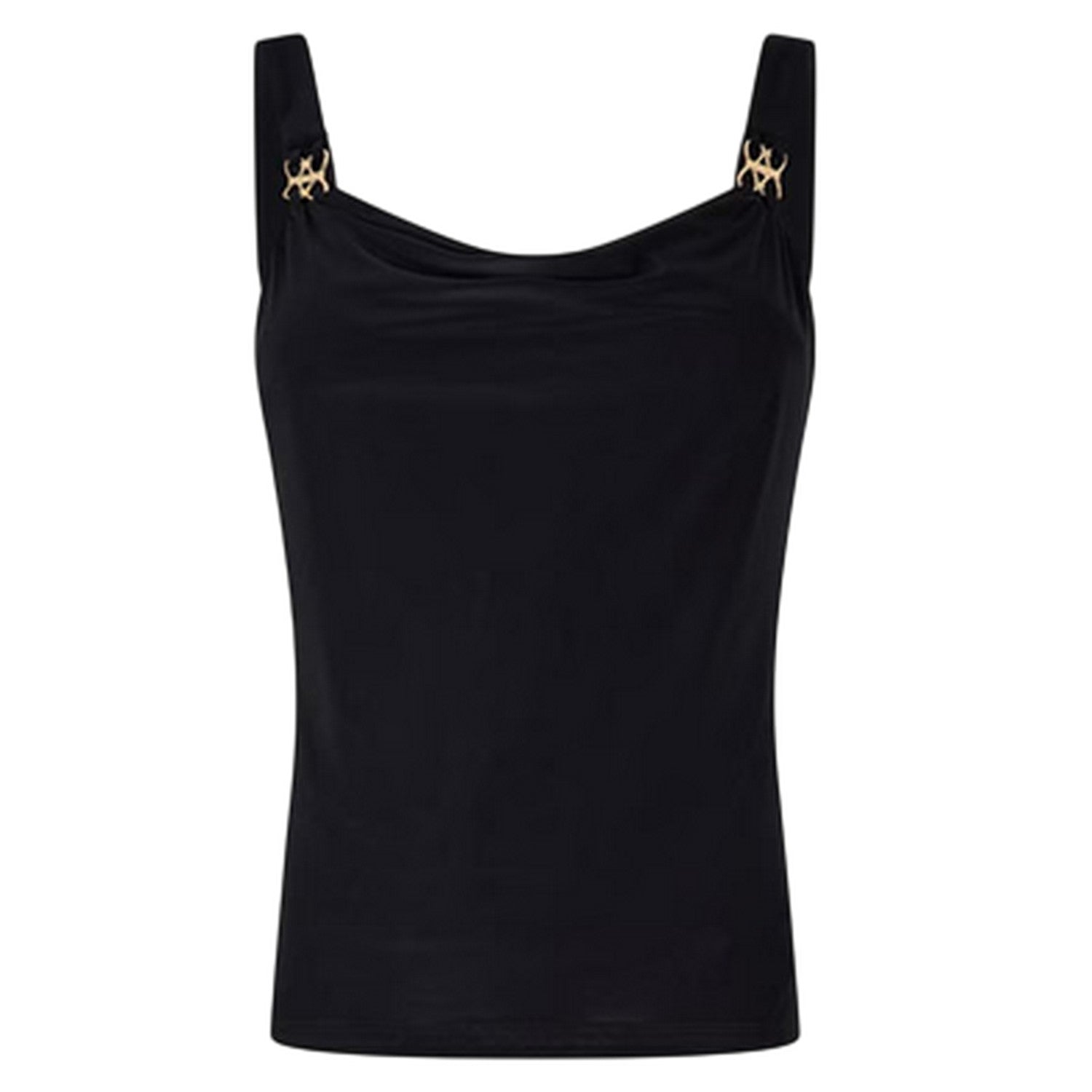 Black - Front - Biba Womens-Ladies Kayla Plain Tank Top