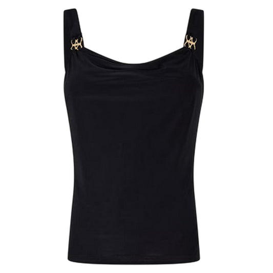 Black - Front - Biba Womens-Ladies Kayla Plain Tank Top