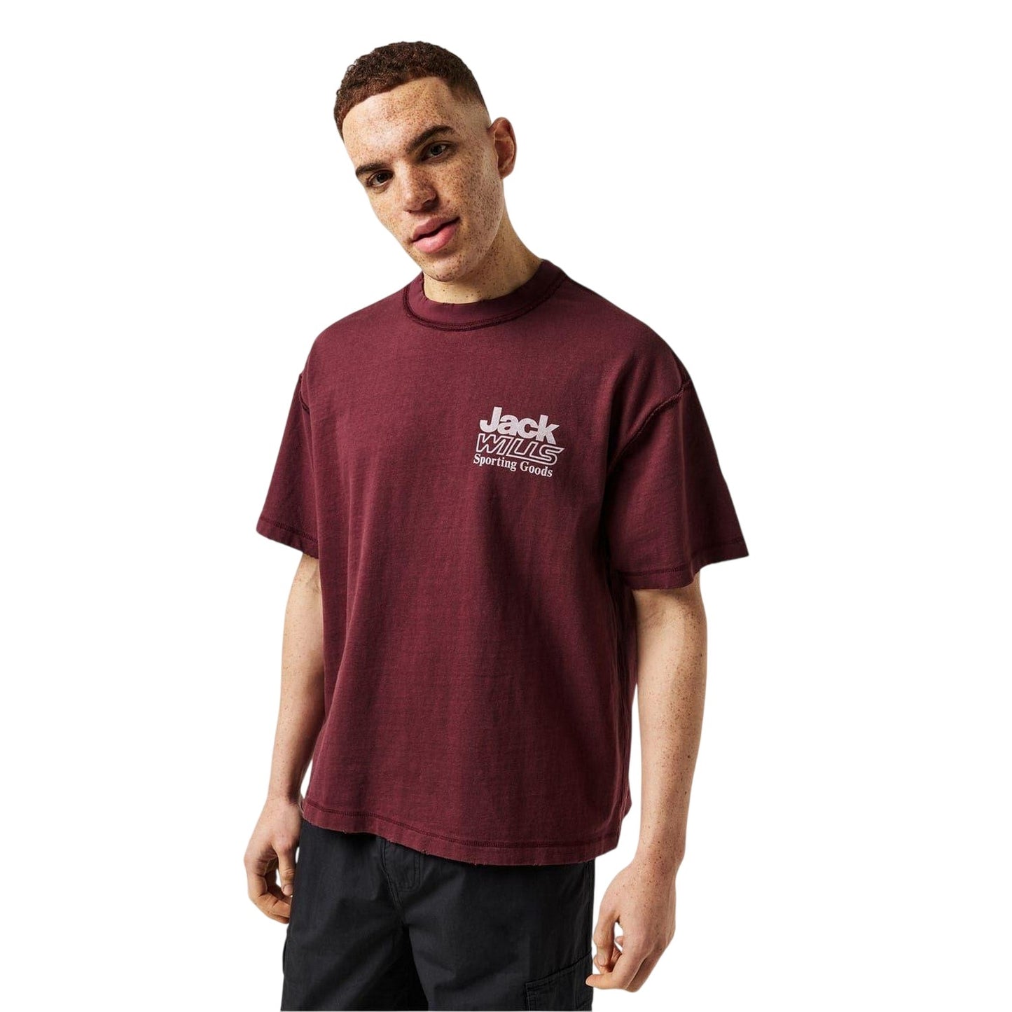 Chocolate - Lifestyle - Jack Wills Mens Bold Logo Short-Sleeved T-Shirt