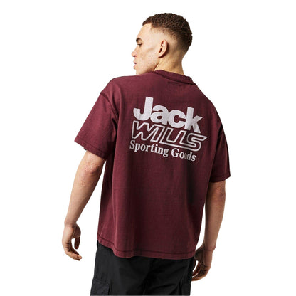 Chocolate - Pack Shot - Jack Wills Mens Bold Logo Short-Sleeved T-Shirt