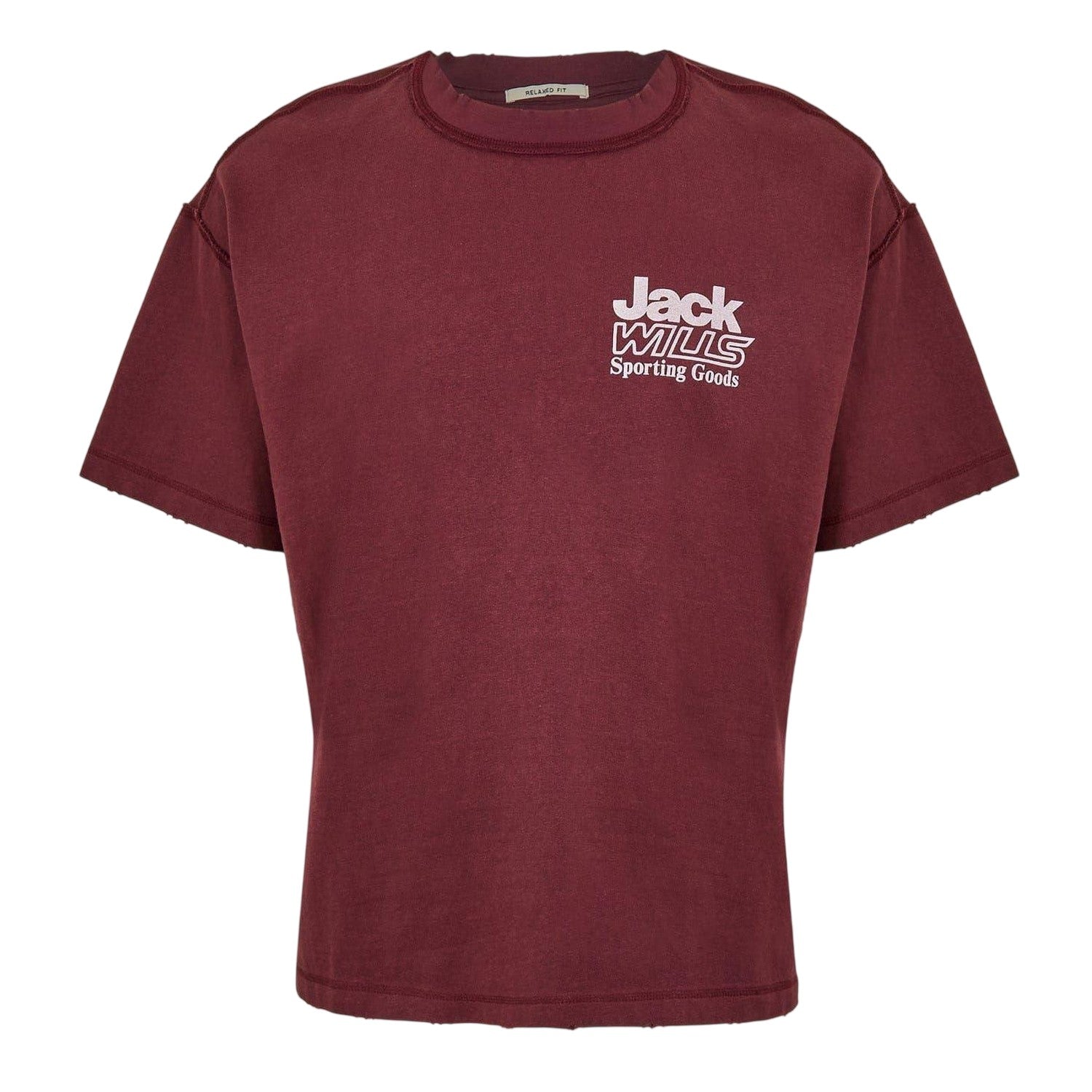 Chocolate - Front - Jack Wills Mens Bold Logo Short-Sleeved T-Shirt