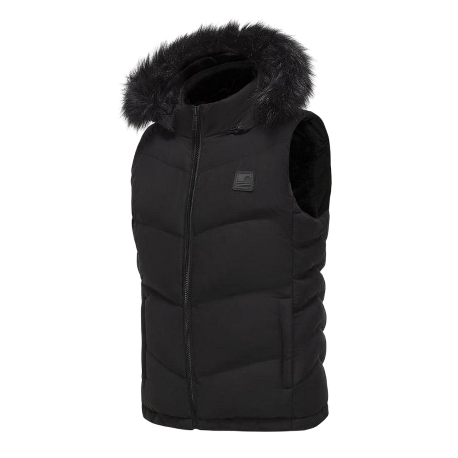 Black - Side - SoulCal Womens-Ladies Zip Pocket Gilet
