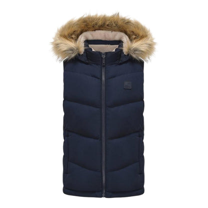 Navy - Front - SoulCal Womens-Ladies Zip Pocket Gilet