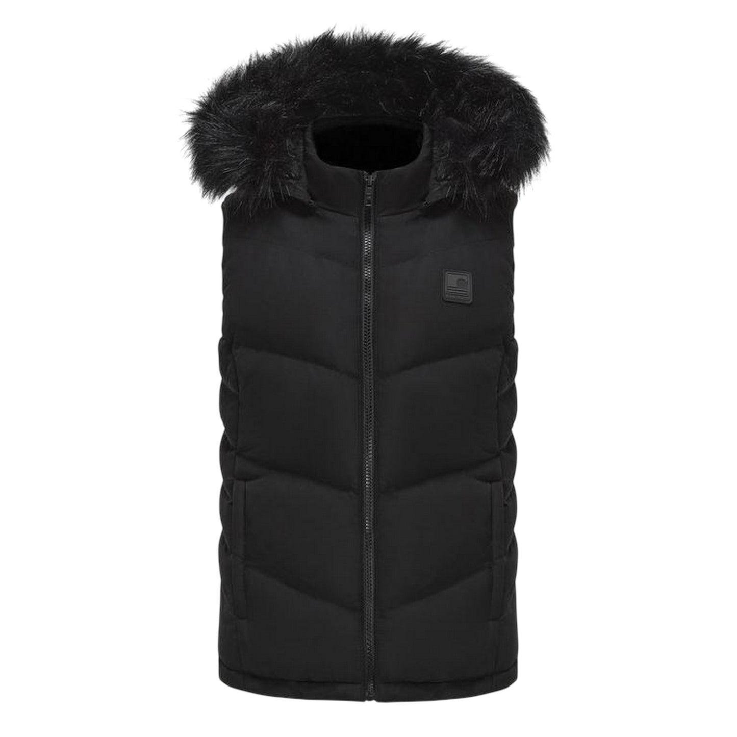 Black - Front - SoulCal Womens-Ladies Zip Pocket Gilet