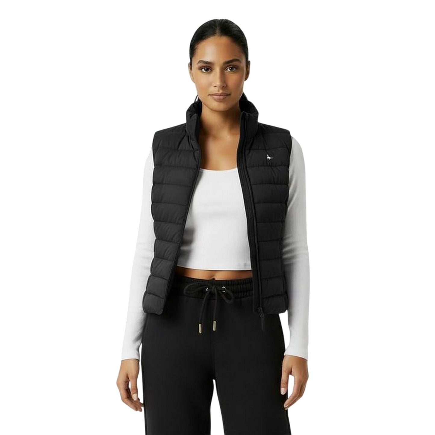 Black - Side - Jack Wills Womens-Ladies Polyester Lightweight Gilet