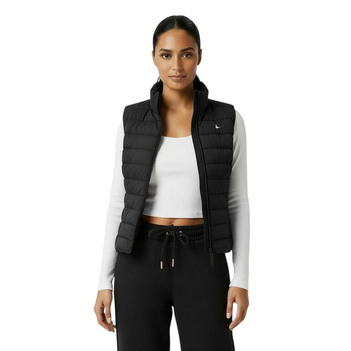 Black - Side - Jack Wills Womens-Ladies Polyester Lightweight Gilet