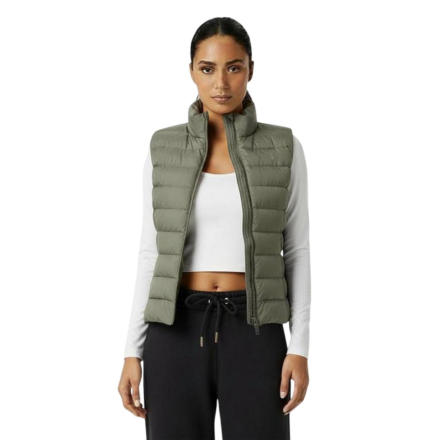 Khaki Green - Side - Jack Wills Womens-Ladies Polyester Lightweight Gilet