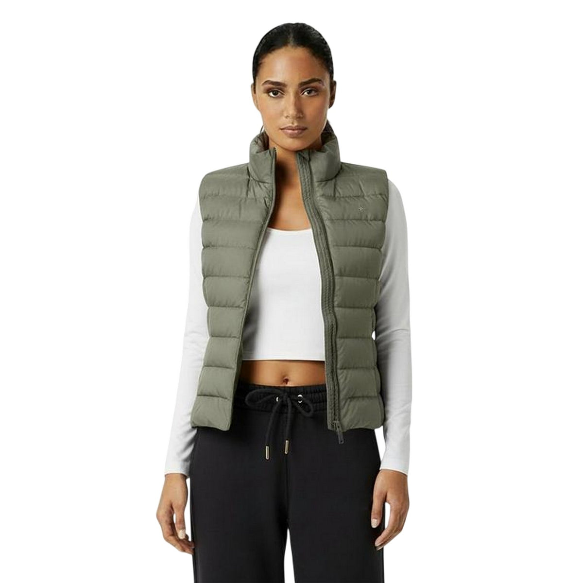 Khaki Green - Side - Jack Wills Womens-Ladies Polyester Lightweight Gilet