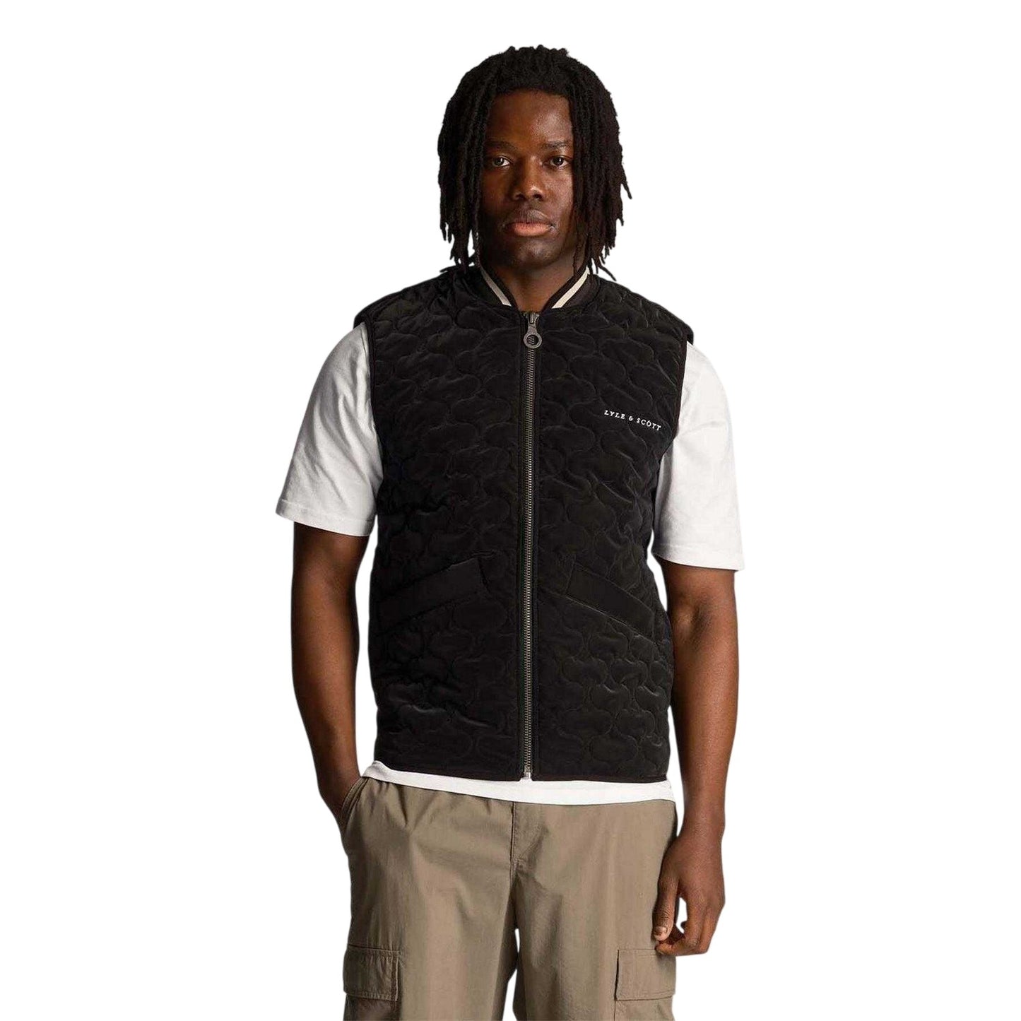 Black - Front - Lyle & Scott Mens Polyester Gilet