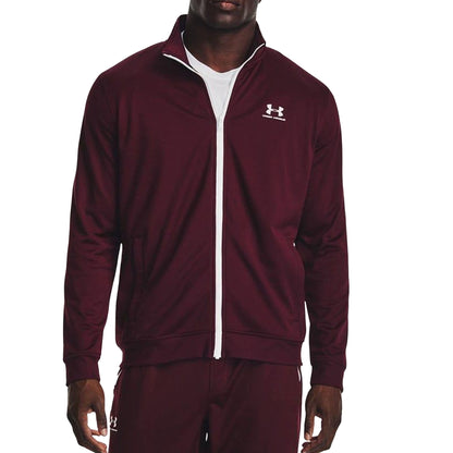 Black - Side - Under Armour Mens Sportstyle Tricot Warm Up Jacket
