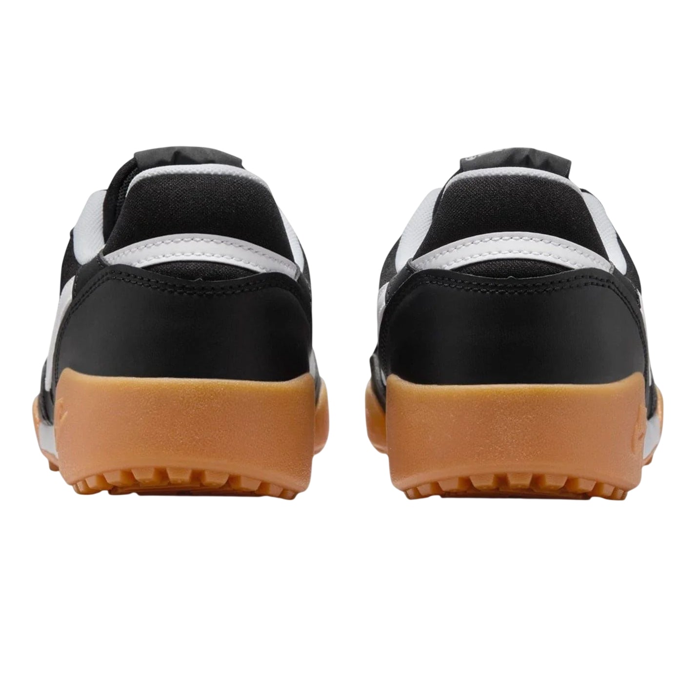 Black-White-Gum - Back - Nike Womens-Ladies Manta Suede Panel Shoes
