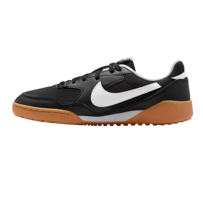 Black-White-Gum - Side - Nike Womens-Ladies Manta Suede Panel Shoes