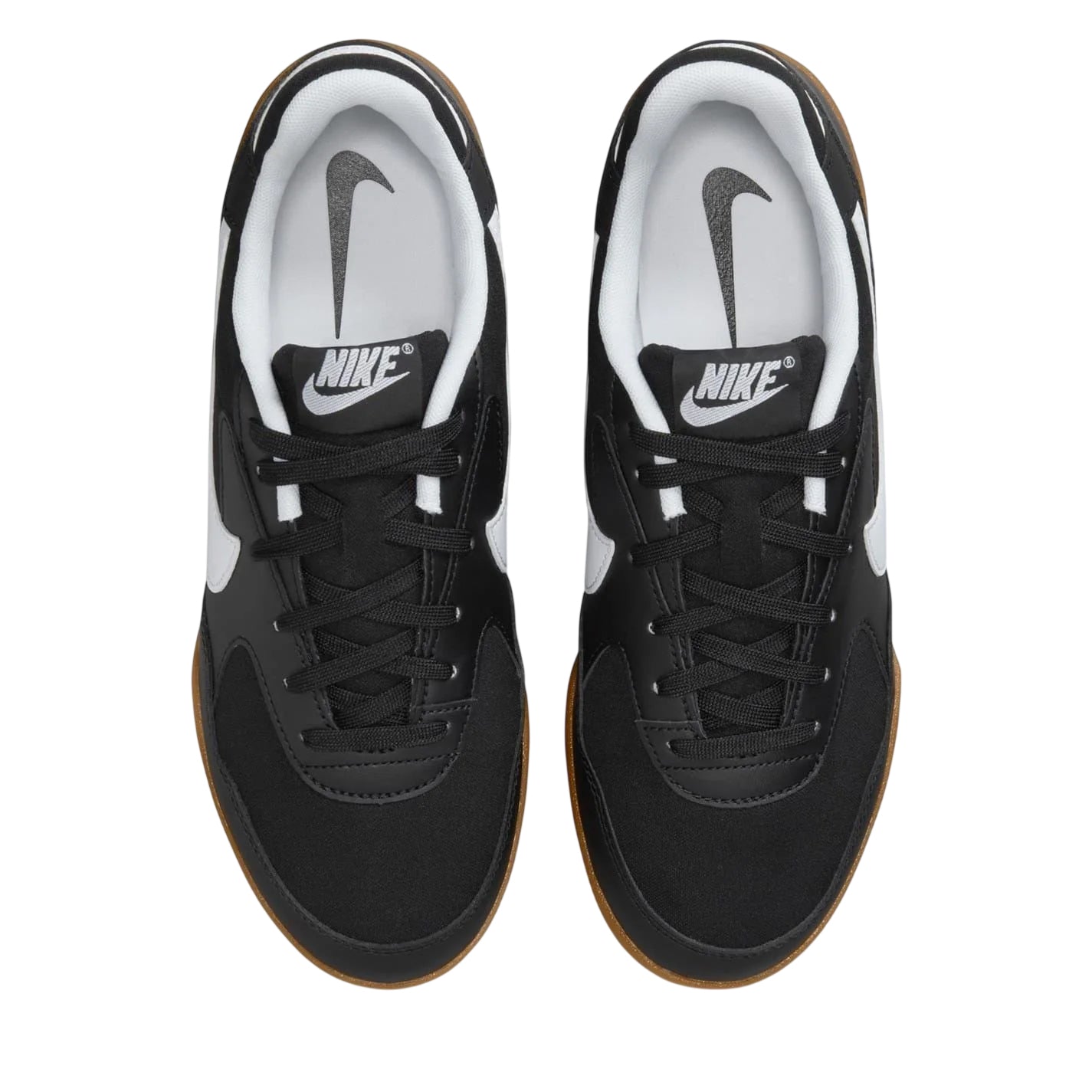 Black-White-Gum - Lifestyle - Nike Womens-Ladies Manta Suede Panel Shoes