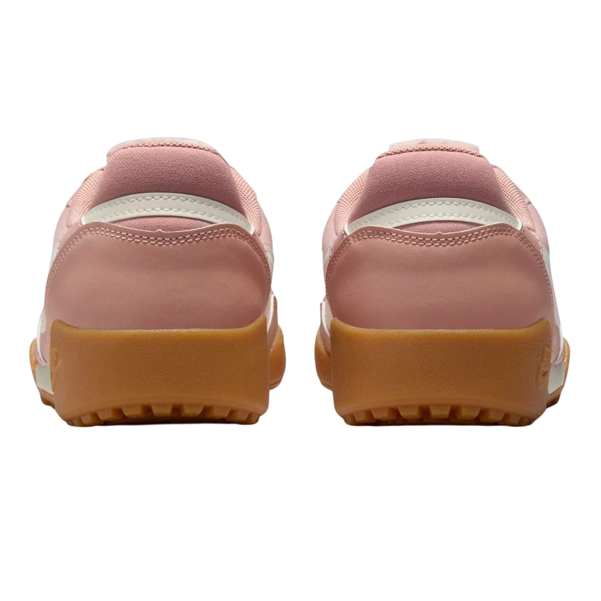 Pink-White-Gum - Back - Nike Womens-Ladies Manta Suede Panel Shoes