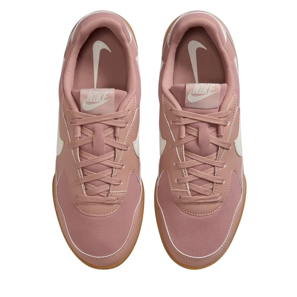 Pink-White-Gum - Lifestyle - Nike Womens-Ladies Manta Suede Panel Shoes