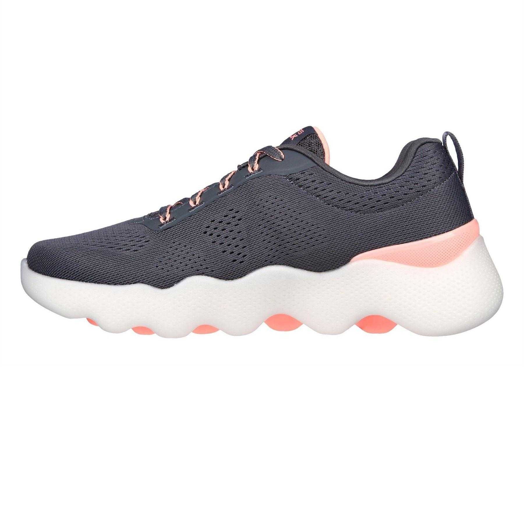 Grey-Pink - Lifestyle - Skechers Womens-Ladies Go Walk Mesh Trainers