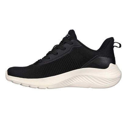 Black - Side - Skechers Womens-Ladies BOBS Sport Squad Chaos Mesh Walking Shoes