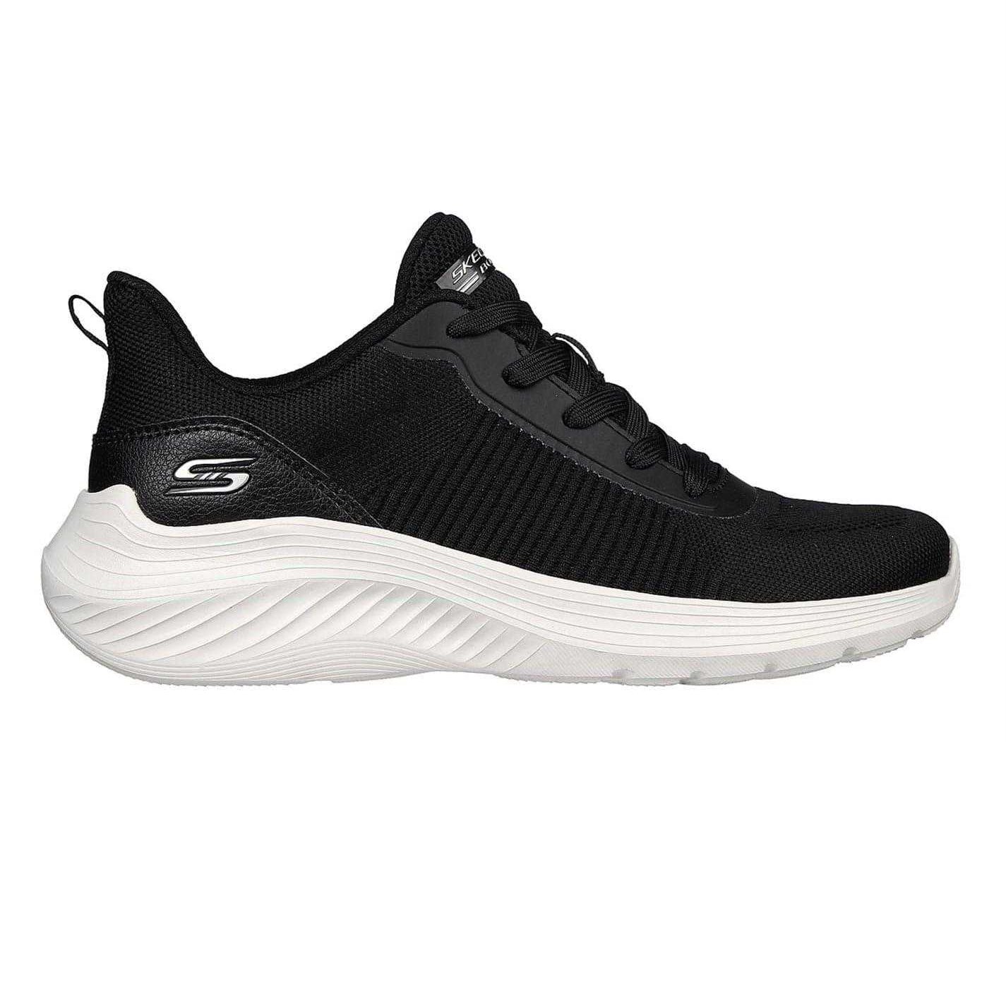 Black - Front - Skechers Womens-Ladies BOBS Sport Squad Chaos Mesh Walking Shoes