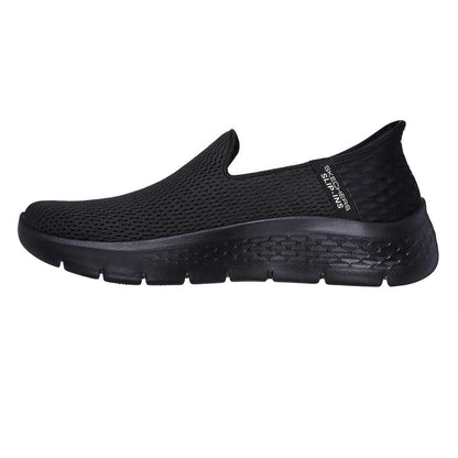 Black - Side - Skechers Womens-Ladies Go Walk Mesh Slip-on Trainers