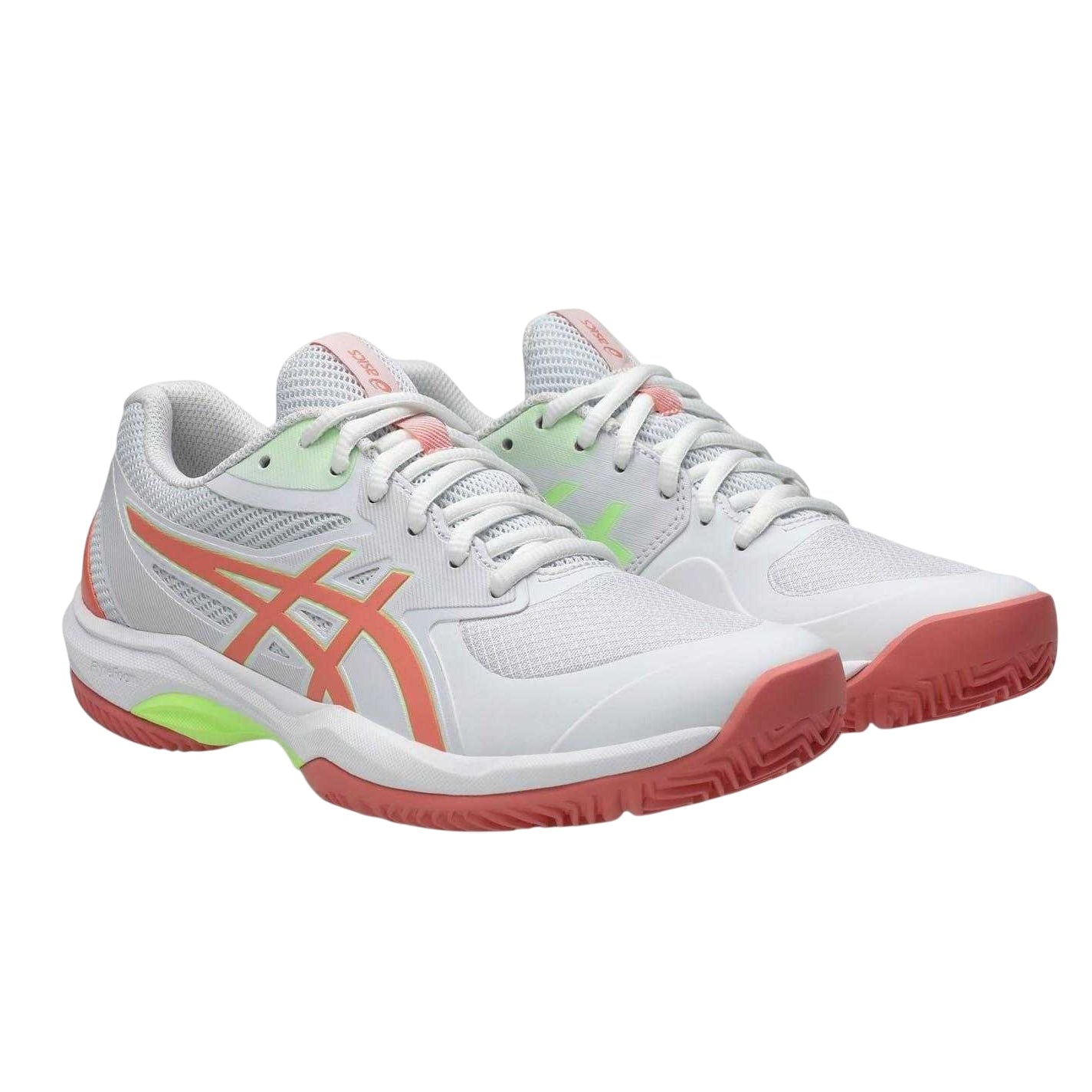 White-Guava - Pack Shot - Asics Womens-Ladies Game FF Padel Shoes