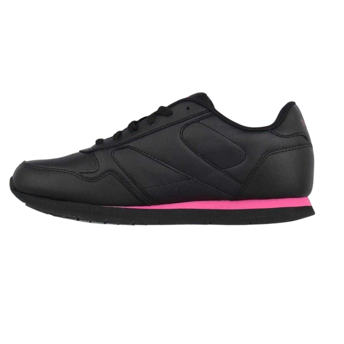 Black-Cerise - Side - Slazenger Womens-Ladies Coated Leather Trainers