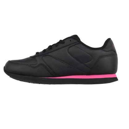 Black-Cerise - Side - Slazenger Womens-Ladies Coated Leather Trainers