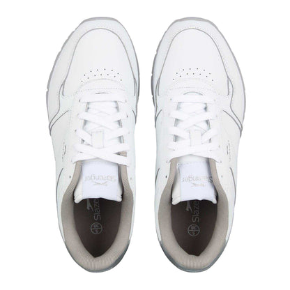 White-Silver - Lifestyle - Slazenger Womens-Ladies Coated Leather Trainers