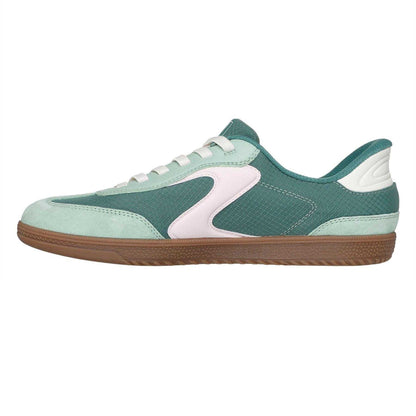 Mint - Side - Skechers Womens-Ladies Suede Flat Trainers