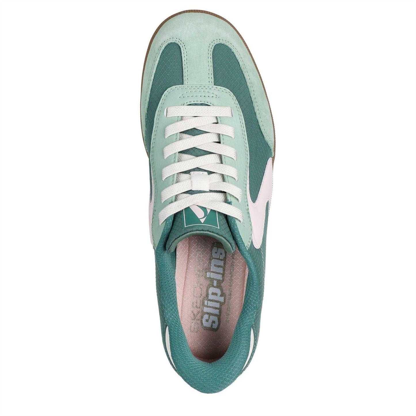 Mint - Lifestyle - Skechers Womens-Ladies Suede Flat Trainers