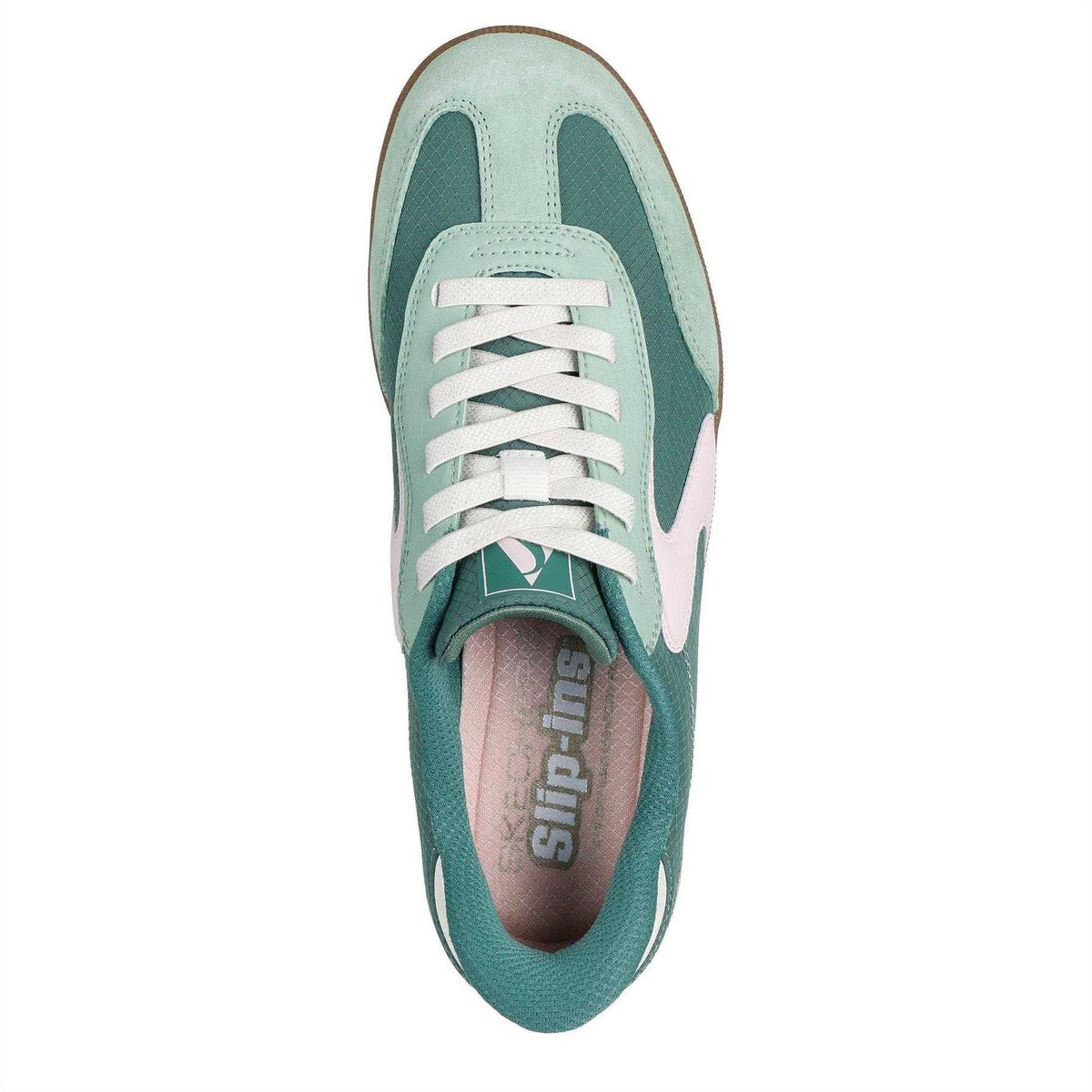Mint - Lifestyle - Skechers Womens-Ladies Suede Flat Trainers