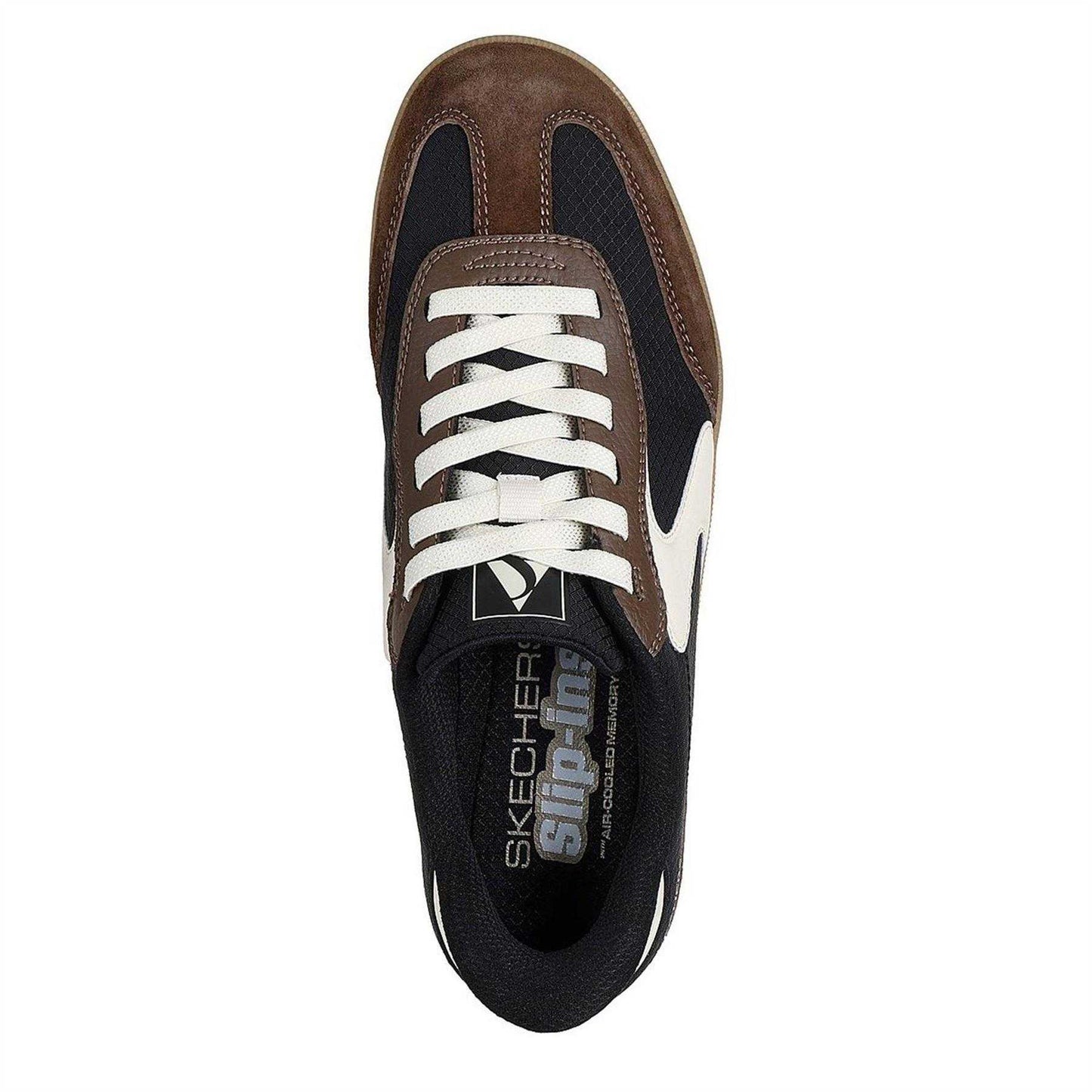 Brown - Lifestyle - Skechers Womens-Ladies Suede Flat Trainers