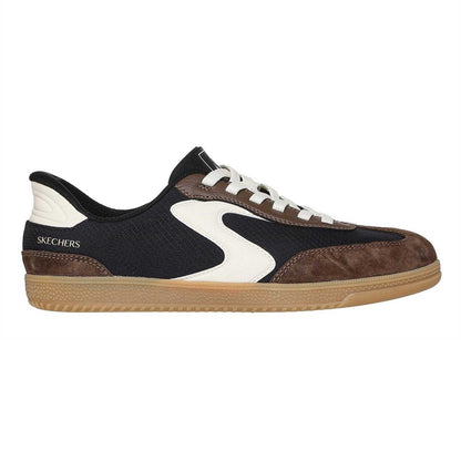 Brown - Front - Skechers Womens-Ladies Suede Flat Trainers