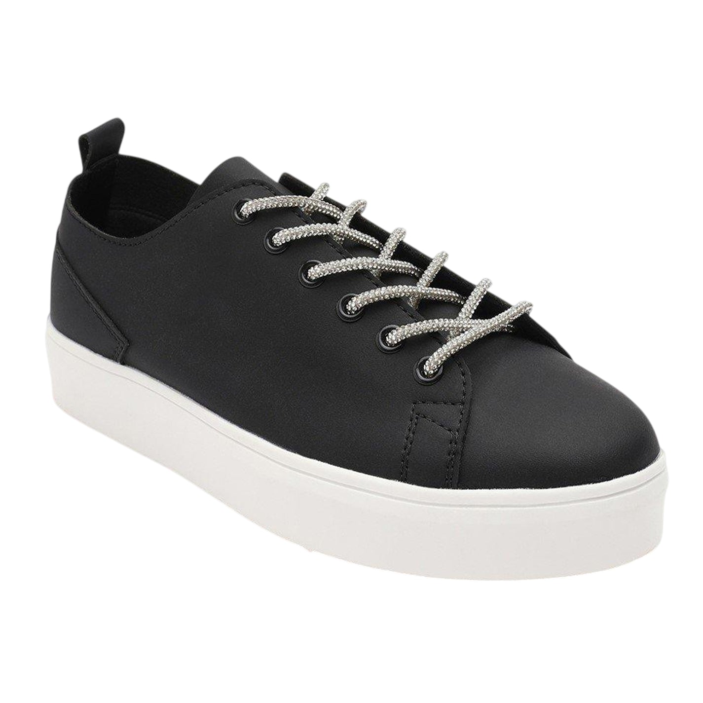Black - Back - Where´s That From Womens-Ladies Lace Detail Trainers