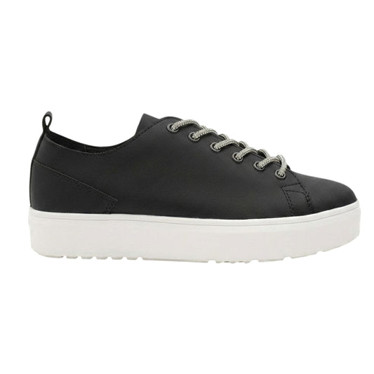 Black - Front - Where´s That From Womens-Ladies Lace Detail Trainers