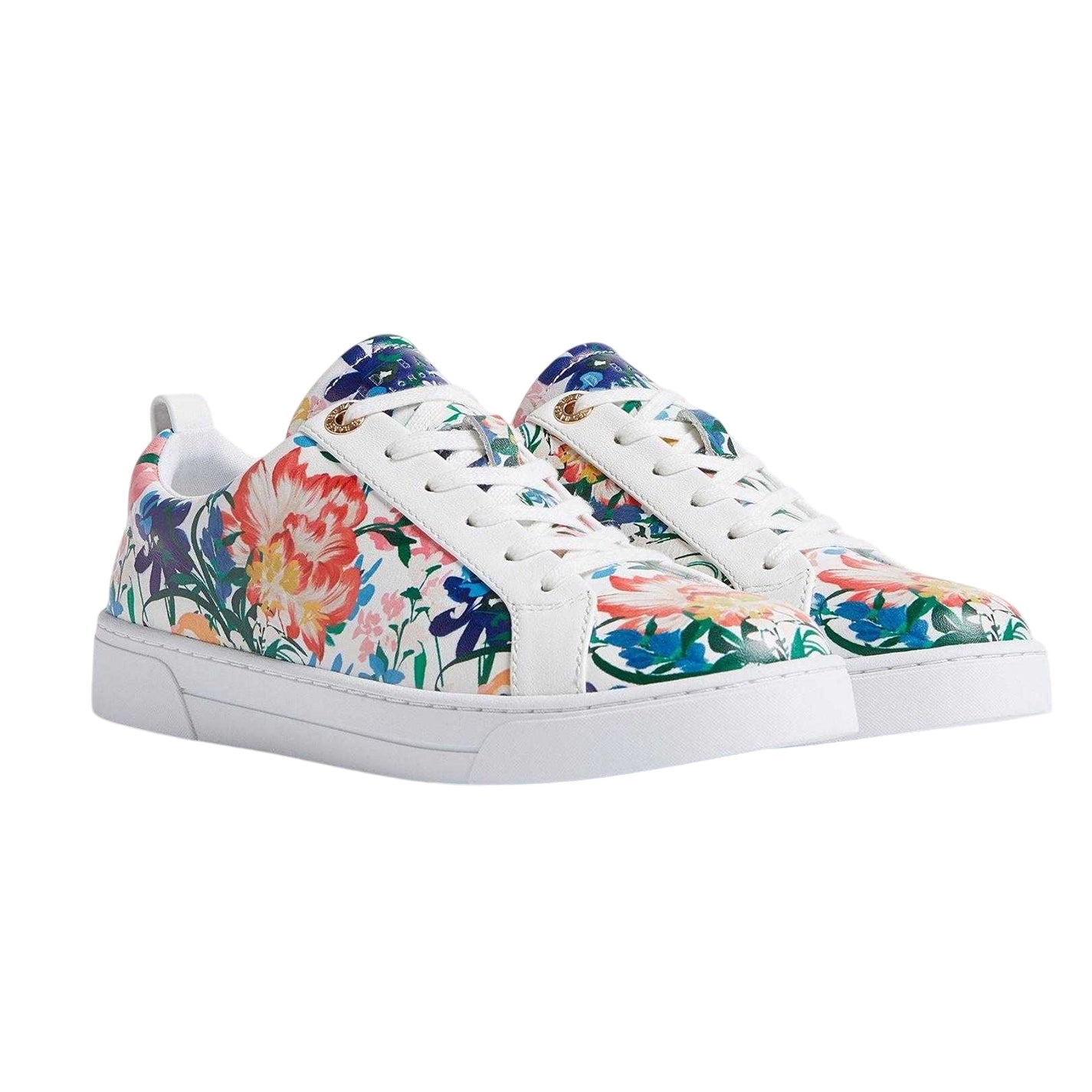 White - Back - Ted Baker Womens-Ladies Leather Flat Trainers
