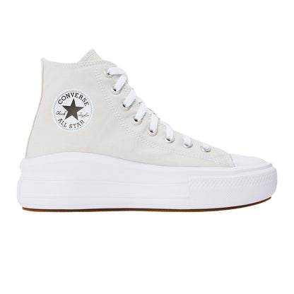 Grey - Front - Converse Womens-Ladies Chuck Taylor Canvas Platform High Top Trainers