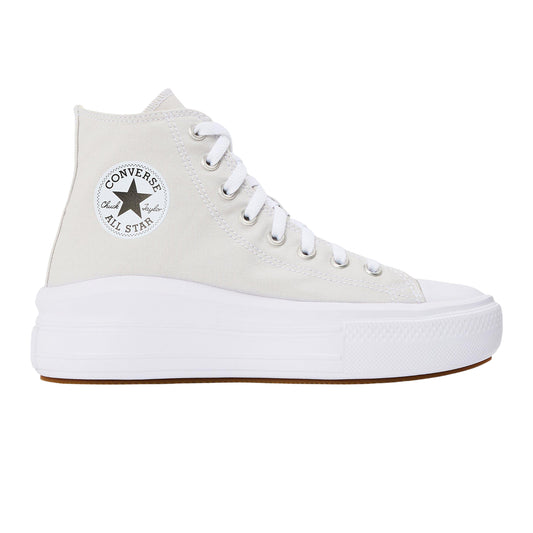 Grey - Front - Converse Womens-Ladies Chuck Taylor Canvas Platform High Top Trainers