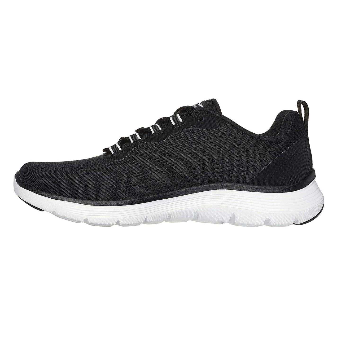 Black-White - Side - Skechers Womens-Ladies Flex Appeal 5.0 New Thrive Trainers