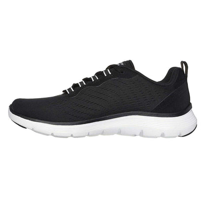 Black-White - Side - Skechers Womens-Ladies Flex Appeal 5.0 New Thrive Trainers