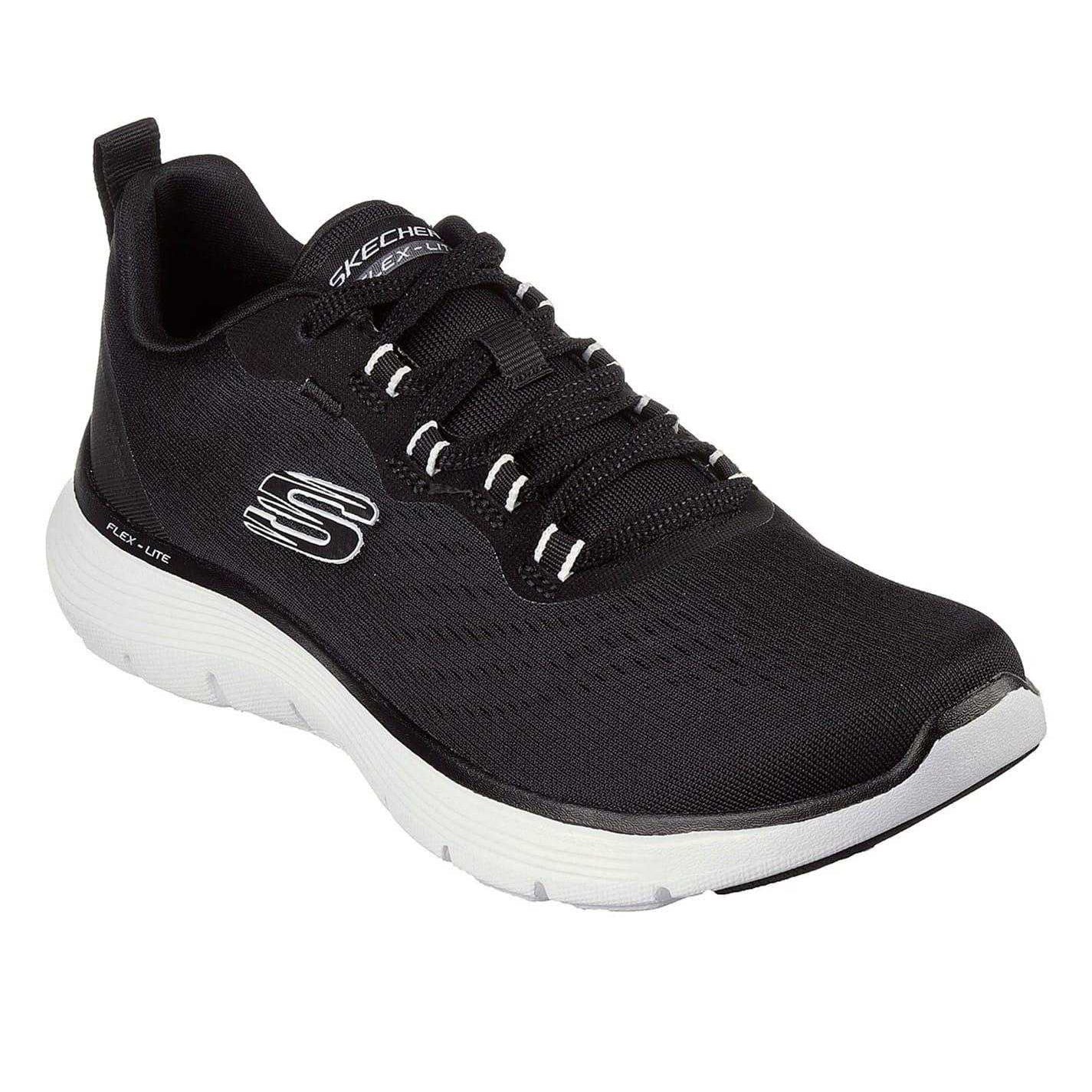 Black-White - Pack Shot - Skechers Womens-Ladies Flex Appeal 5.0 New Thrive Trainers