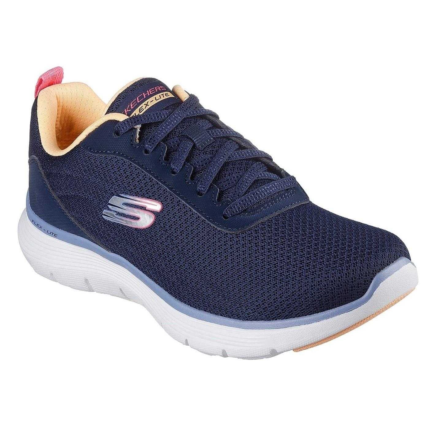 Navy-Pink - Pack Shot - Skechers Womens-Ladies Flex Appeal 5.0 New Thrive Trainers
