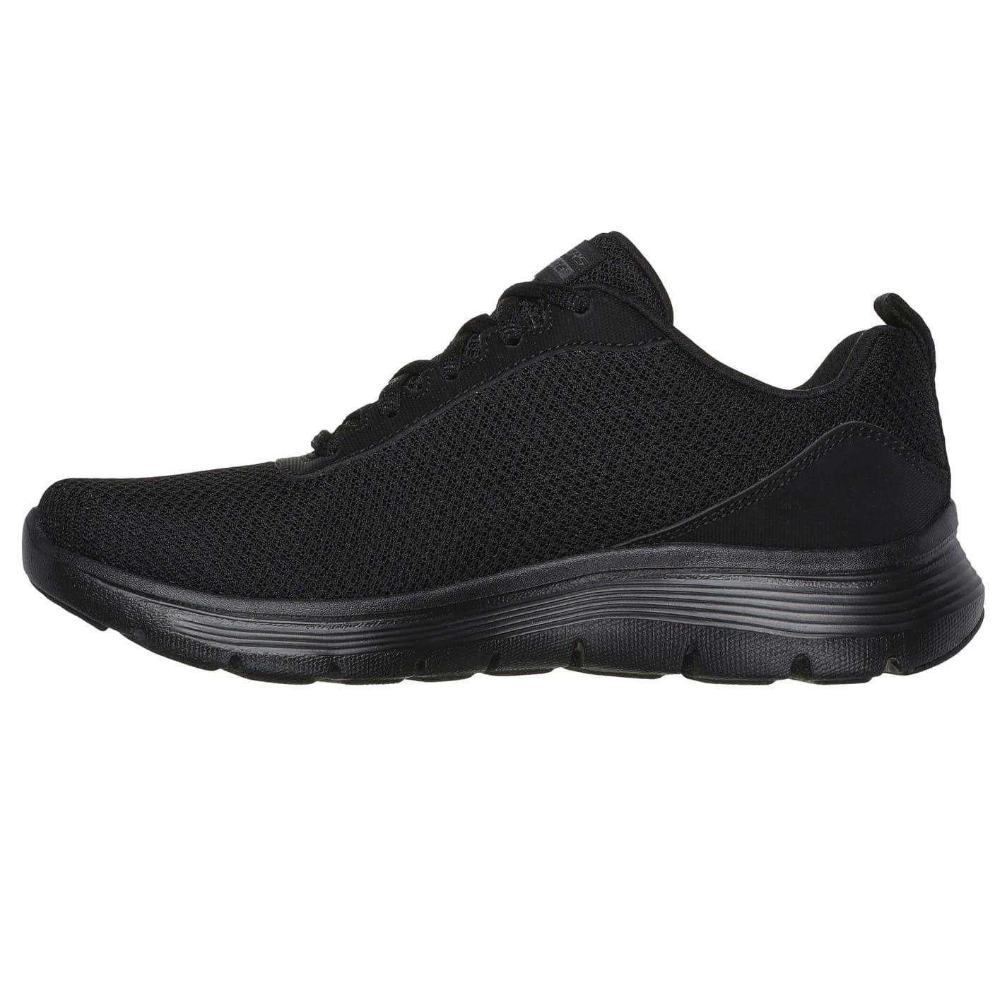 Triple Black - Side - Skechers Womens-Ladies Flex Appeal 5.0 New Thrive Trainers