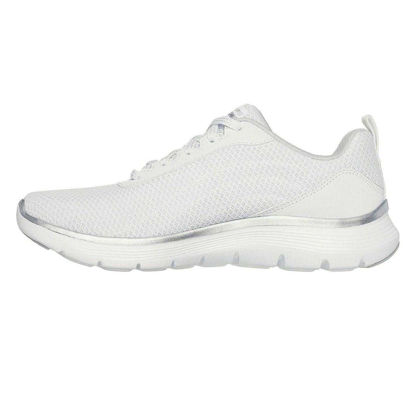 White - Side - Skechers Womens-Ladies Flex Appeal 5.0 New Thrive Trainers