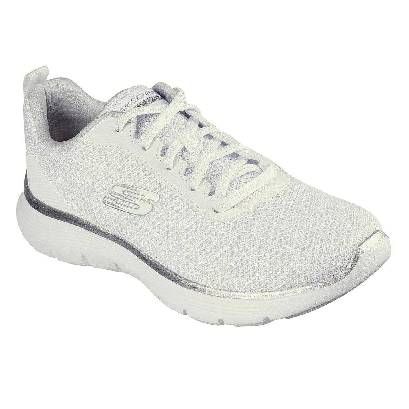 White - Pack Shot - Skechers Womens-Ladies Flex Appeal 5.0 New Thrive Trainers