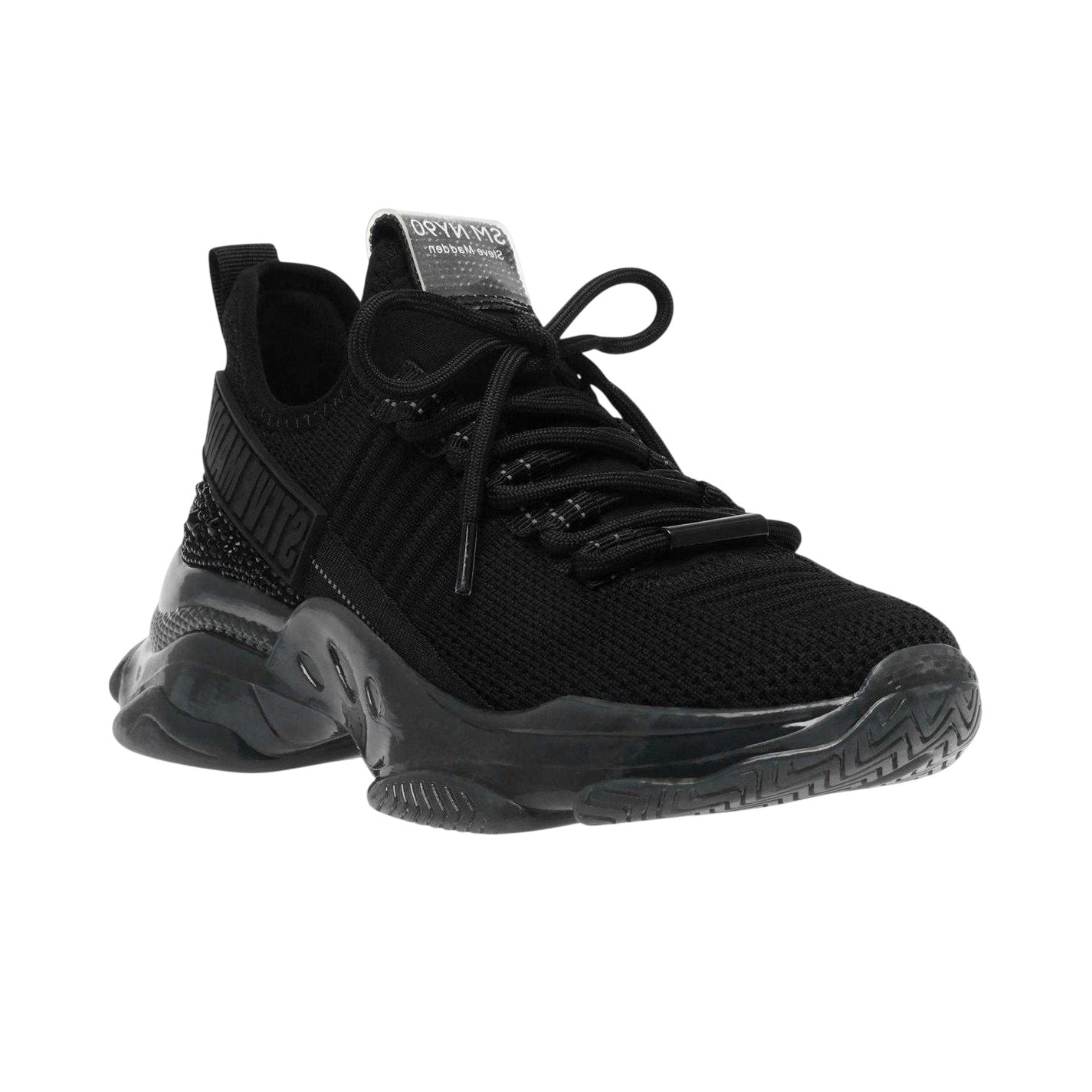 Black - Side - Steve Madden Womens-Ladies Maxilla-R Trainers