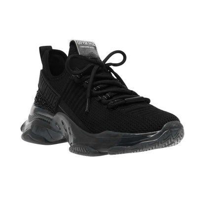 Black - Side - Steve Madden Womens-Ladies Maxilla-R Trainers