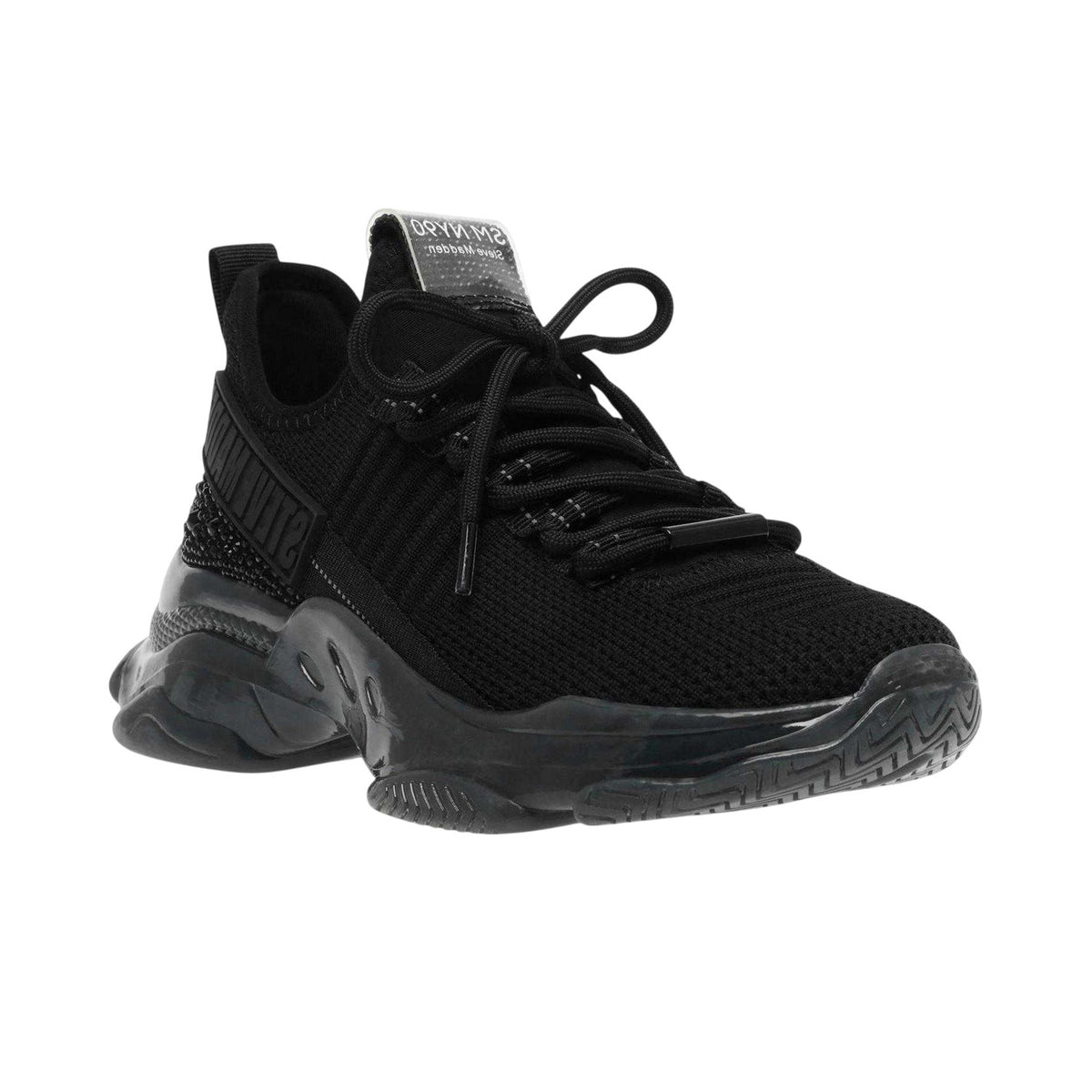 Black - Side - Steve Madden Womens-Ladies Maxilla-R Trainers